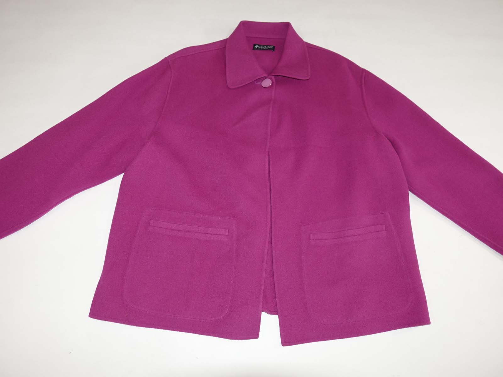 Alexandra Bartlett Women's Jacket Size 1X Fuschia Pink 100% Wool