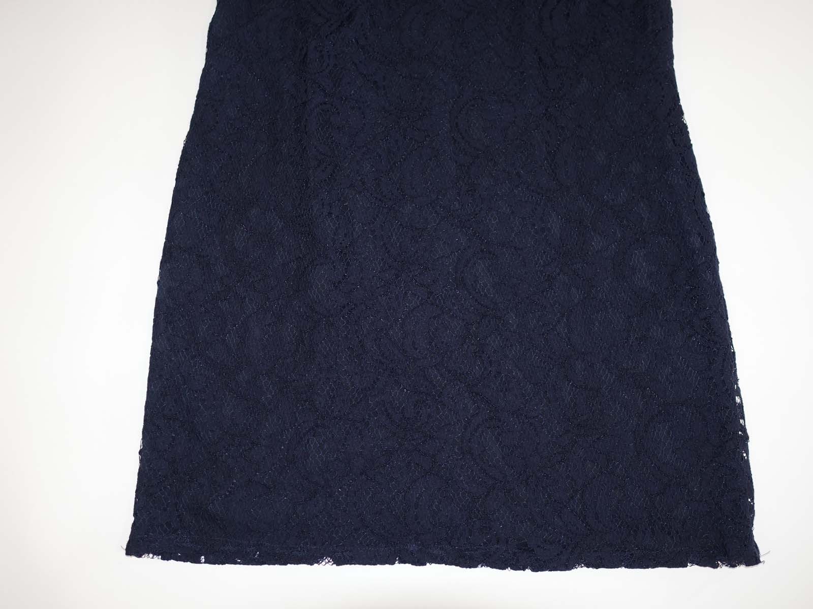 ann taylor blue lace dress Ann Taylor Women's Lace Dress Size 12 NWT Short Sleeves Navy Blue Above Knee