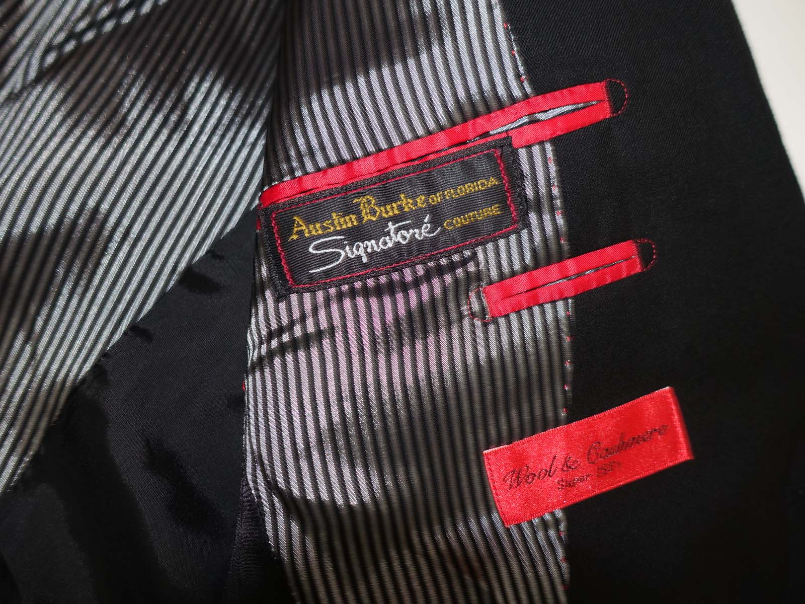 Bartorelli Napoli Men's Suit Jacket Size 38 Short Black 2 Button