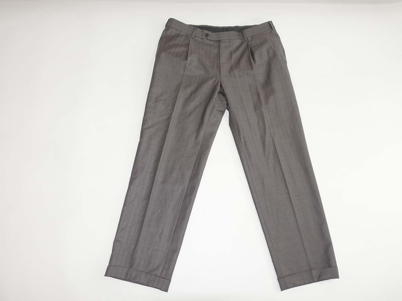 フ*ン様 【高級】Ermenegildo Zegna スラックス Mila ネイ Ermenegildo Zegna Men's Mila Suit Pants 36 x 30 Gray Pleated Front