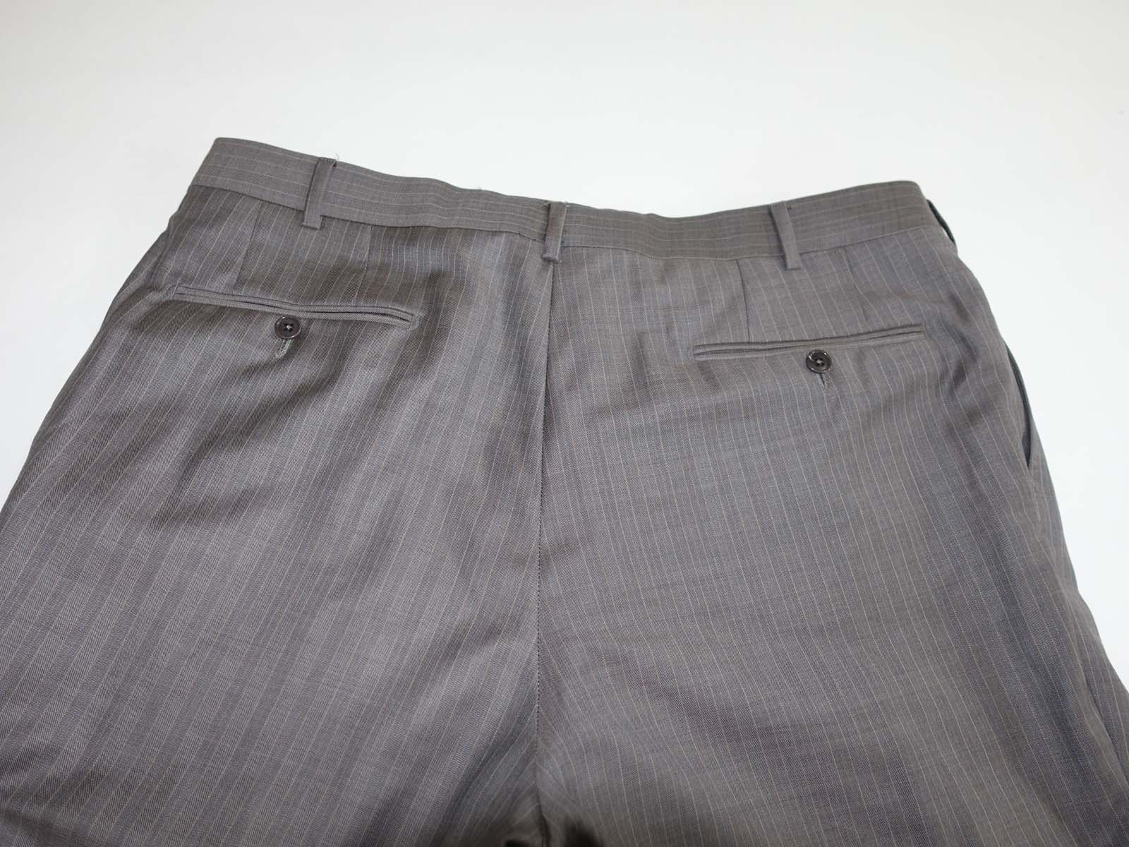 Ermenegildo Zegna Men's Mila Suit Pants 36 x 30 Gray Pleated Front