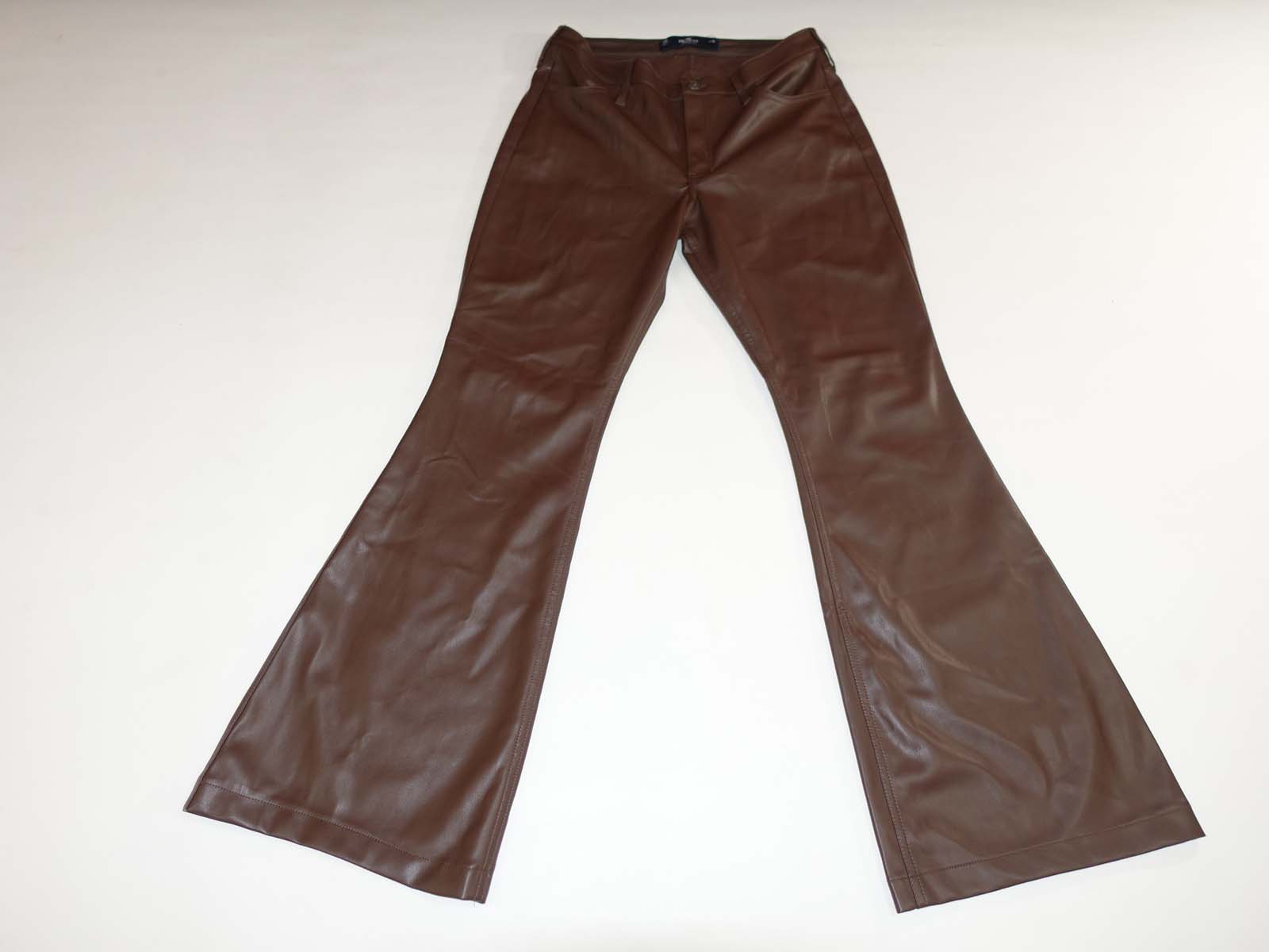 Hollister Women's Vegan Leather High Rise Flare Pants 11 Regular