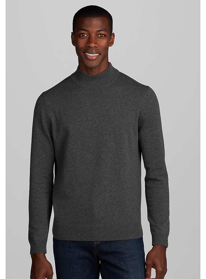 Jos. A. Bank Men's Mock Neck Sweater Size 4X NWT Charcoal Gray 100
