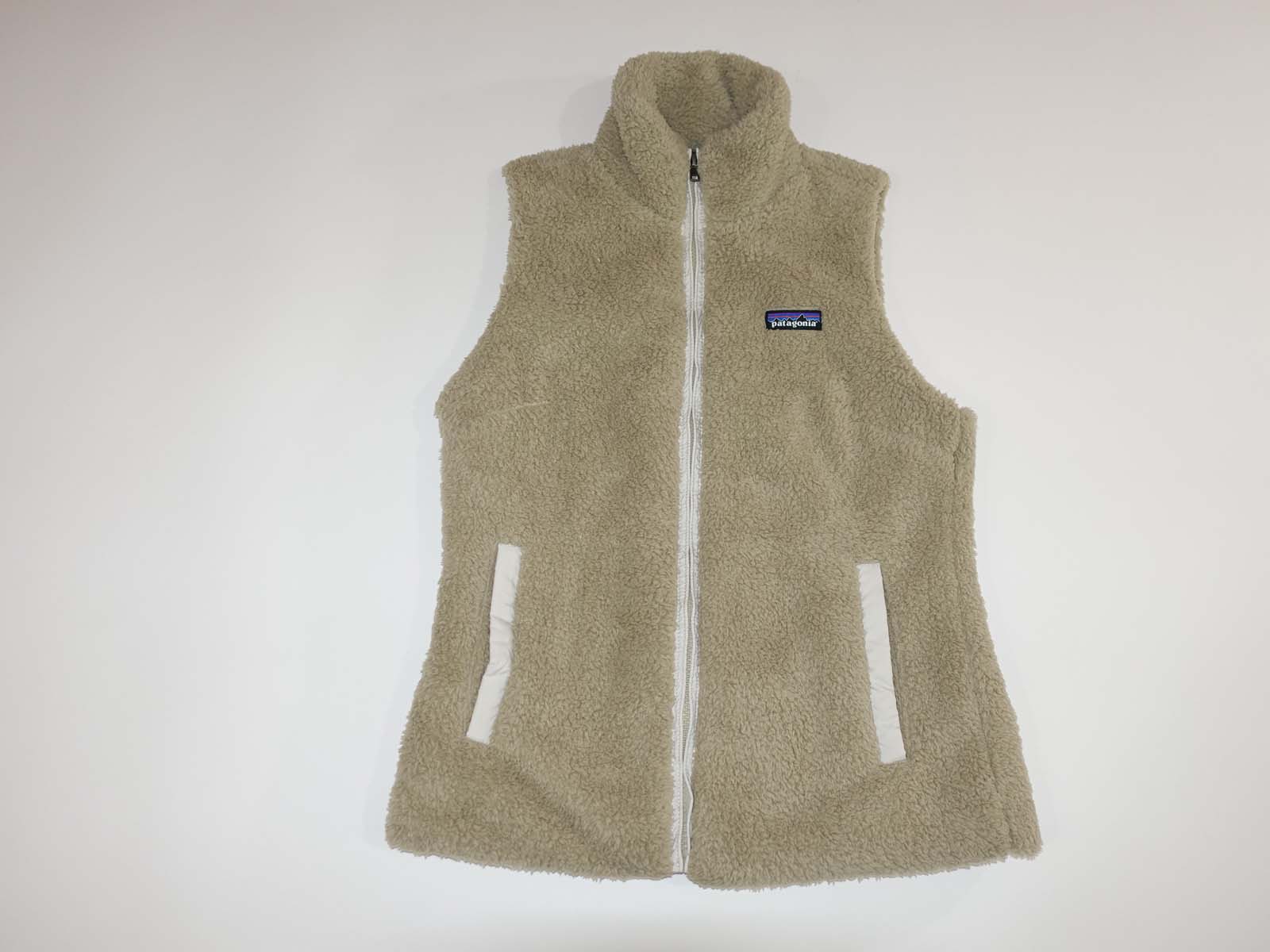 Patagonia Women's Los Gatos Fleece Vest Medium Beige Zipper Front