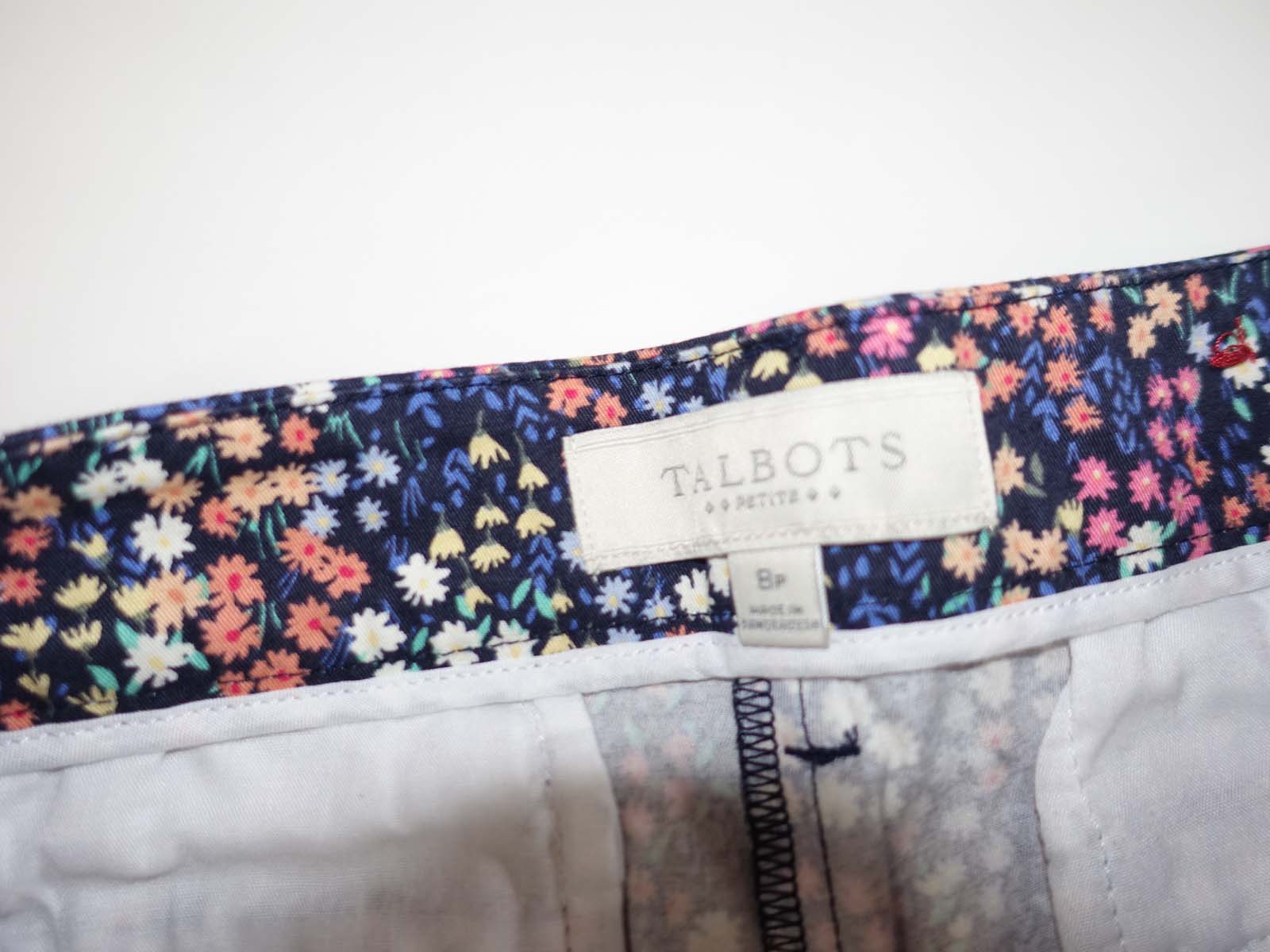 Pantalon Cropped Talbots - Taille 8 - Noir à Pois - Neuf Avec Étiquettes